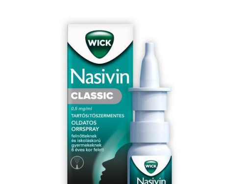Nasivin Classic 0,5 mg/ml tartósítószermentes oldatos orrspray 10 ml
